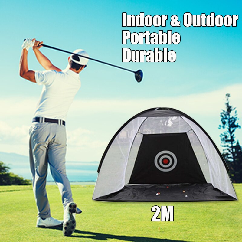 PGM Indoor Outdoor Foldable Golf Practice Net Golf Hitting Cage Garden Grassland Practice Tent Golf Training Equipment