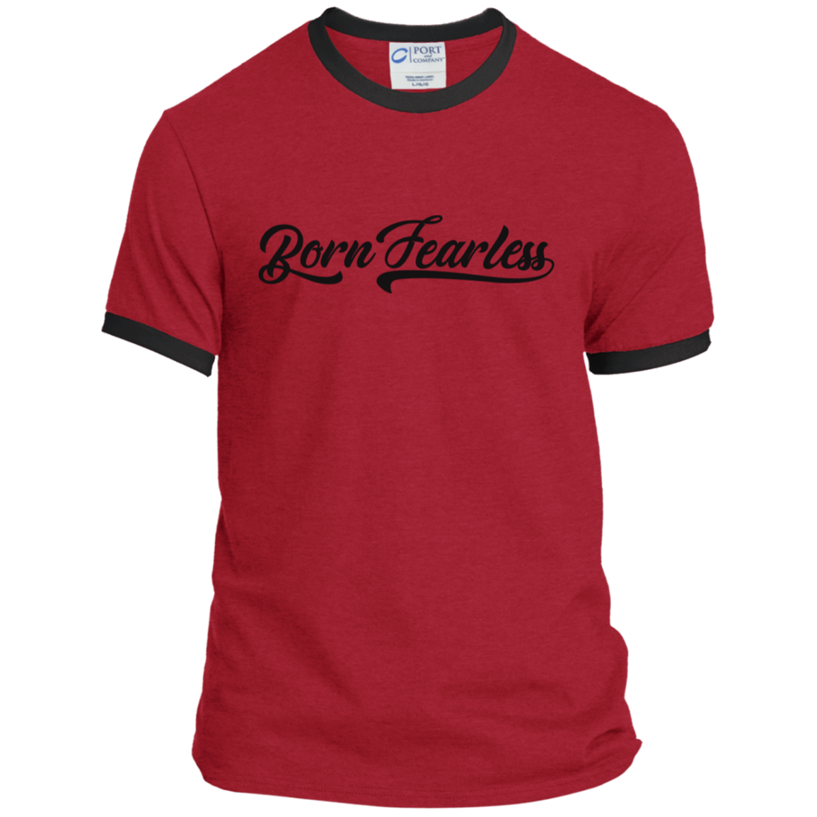 Born Fearless- Port & Co. Ringer Tee-shirt-men's wear