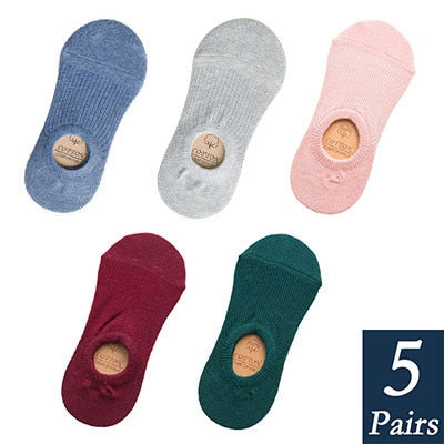 Women's Cotton Invisible No show Socks non-slip Summer Candy Solid Color Silicone Short Socks Fashion Cute Thin Ankle Boat Socks