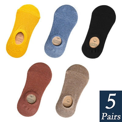 Women's Cotton Invisible No show Socks non-slip Summer Candy Solid Color Silicone Short Socks Fashion Cute Thin Ankle Boat Socks