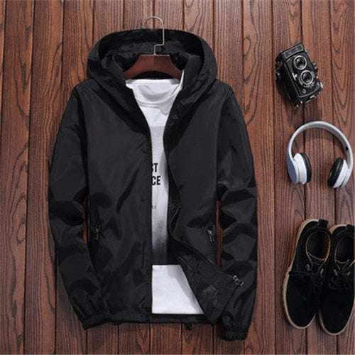 Jacket women white S-7XL plus size loose thin couple hooded tops 2020 spring autumn new gray blue waterproof cargo coats LD1303