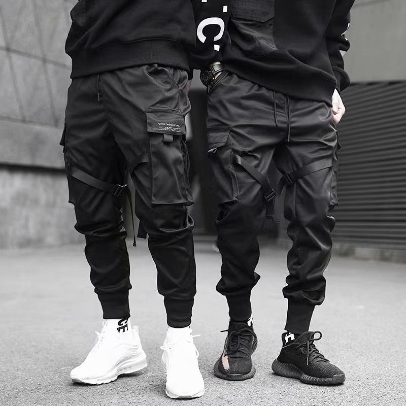 Men Cargo Pants Streetwear 2020 Hip Hop Casual Pockets Track Pants -men's wear