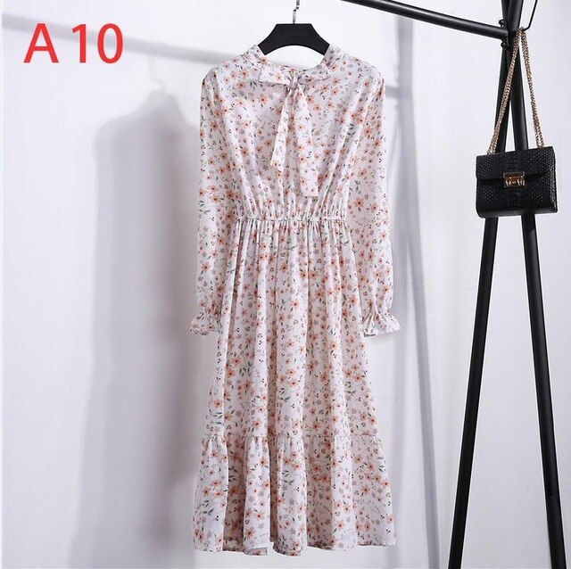 Plus Size Women's Clothing Long Sleeve Chiffon Shirt Dresses For Women Red Bow Floral Club Party Autumn Winter платье 2020 Woman