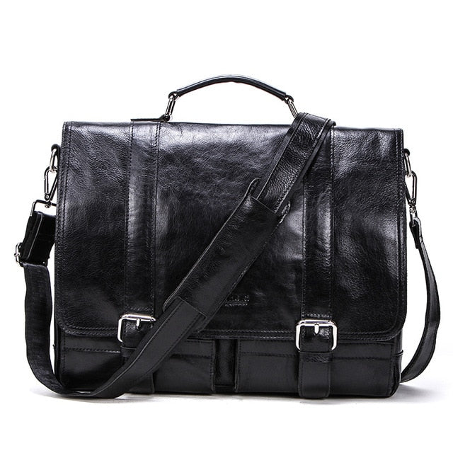 Men's Briefcase Genuine Leather Business Handbag Laptop Casual Large Shoulder Bag Vintage -men' wear