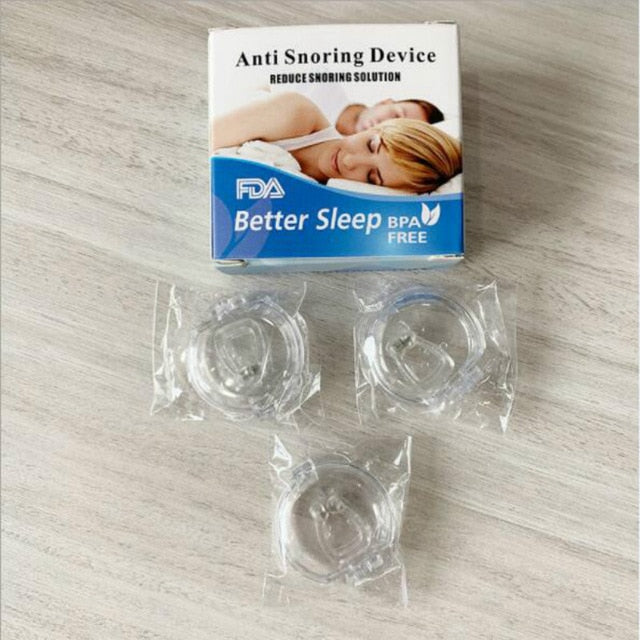 1PC Silicone Nose Clip Magnetic Anti Snore Stopper Snoring Silent Sleep Aid Device Guard Night Anti Snoring Device Health Care