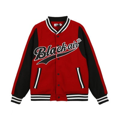 Hip Hop Furry Bone Patchwork Color Block Jackets Mens Harajuku College Style Bomber Jacket Men Baseball Coats 3 color