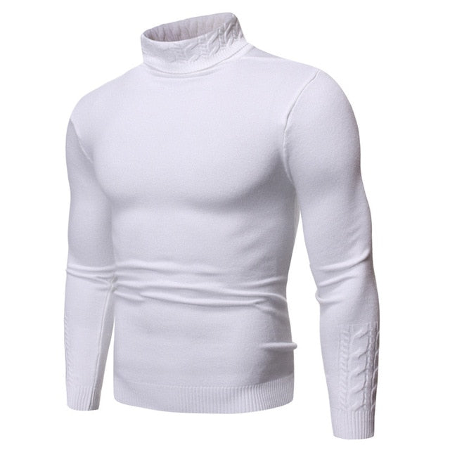 Autumn And Winter New Style Men's Fashion Twisting Collar Solid Color Sweater Versatile Multi-Color Half-Turtle-Neck
