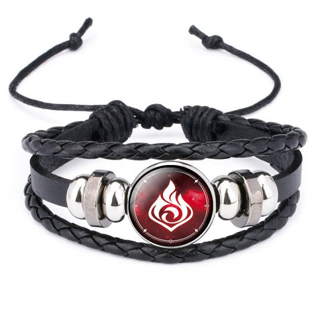 Genshin Impact Game Cosplay Prop Eye of God Water Wind Thunder Fire Rock Ice Element Bracelet Jewelry Accessories
