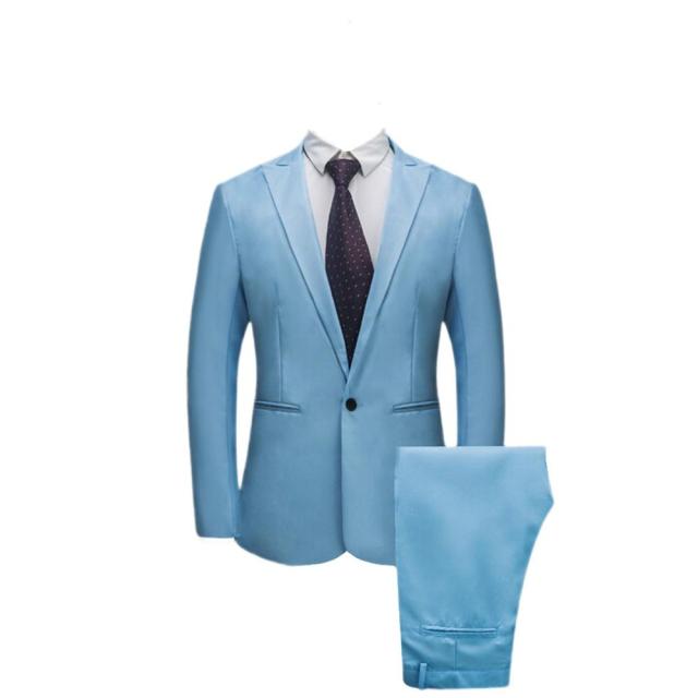 spring and autumn Suit male high-end custom business blazers Two-piece / Slim large size multi-color boutique suit for Men