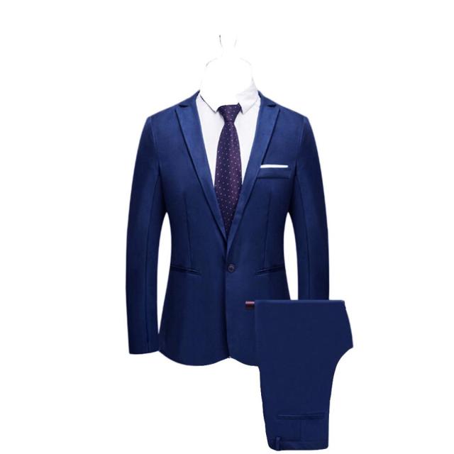spring and autumn Suit male high-end custom business blazers Two-piece / Slim large size multi-color boutique suit for Men