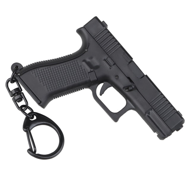 Tactical Pistol Shape Keychain Mini Portable Decorations Detachable G-45 Gun Weapon Keyring Key Chain Ring Trend Gift
