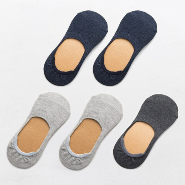 5 Pairs Spring Summer Women Socks Solid Color Fashion Wild Shallow Mouth Felmen Girls Female Invisible No Show Slipper Socks
