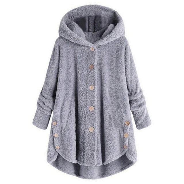 Oversized Hoodies Sweatshirt Women Winter Hoodies Fleece Giant Tops Blouse with Pocket Coat for Winter -women's