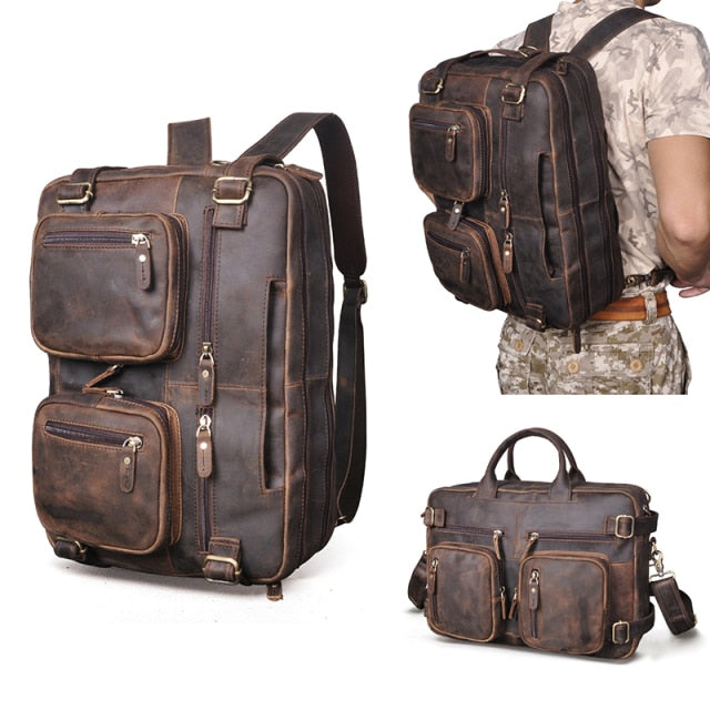 Genuine Leather man design multifunction purpose Maletas Maletin business briefcase 15" laptop bag Tote Portfolio bag k1013