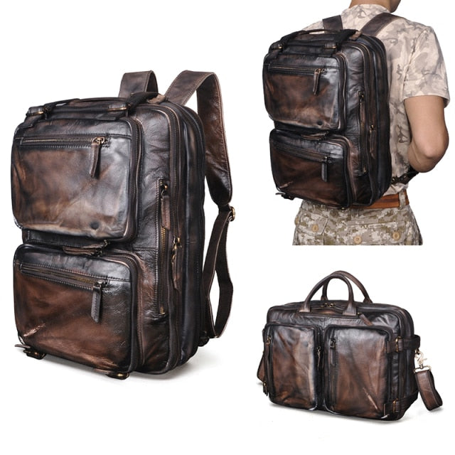 Genuine Leather man design multifunction purpose Maletas Maletin business briefcase 15" laptop bag Tote Portfolio bag k1013