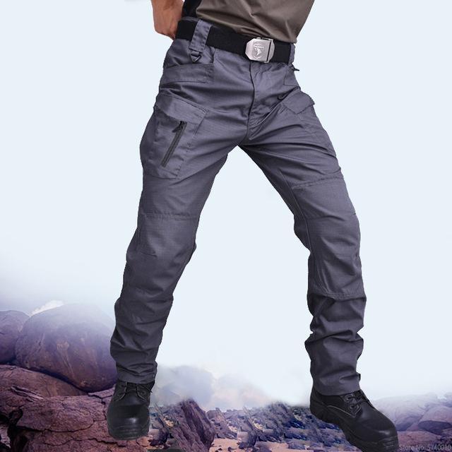 Men's Tactical Pants Multi Pocket Elastic Waist Military Trousers Male Casual Cargo Pants Men Clothing Slim Fit 5XL Sweatpants