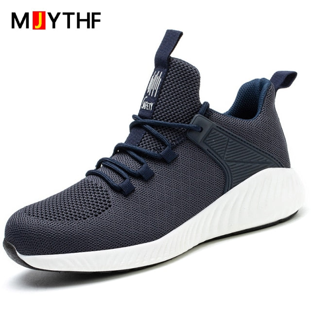 Male Indestructible Work Shoes Sneakers Men Boots Anti-puncture Safety Shoes Men Anti-smash Work Boots Steel Toe Shoes Footwear