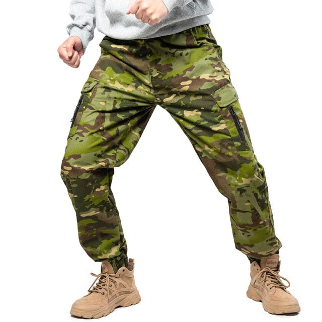 Men Fashion Streetwear Casual Camouflage Jogger Pants Tactical Military Trousers- Men 's Wear