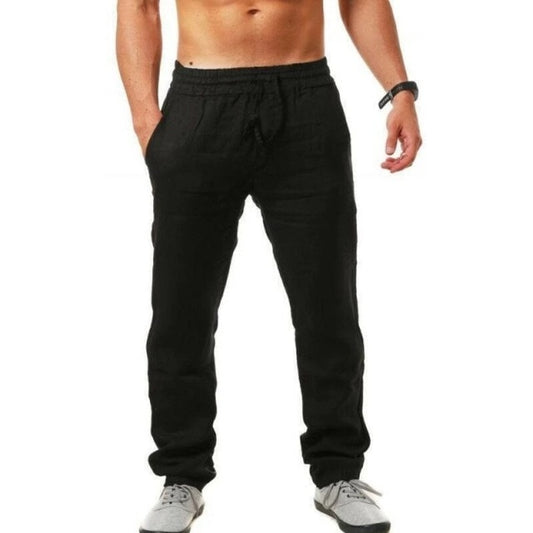 Men's Cotton Linen Pants  Solid Color Linen Trousers Fitness Streetwear -men's wear