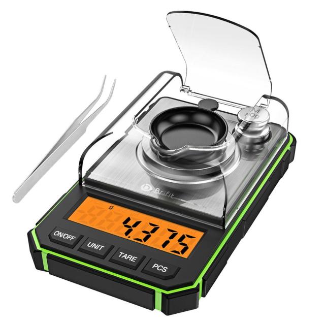 0.001g Electronic Digital Scale Portable Mini Scale Precision Professional Pocket Scale Milligram 50g Calibration Weights-unisex