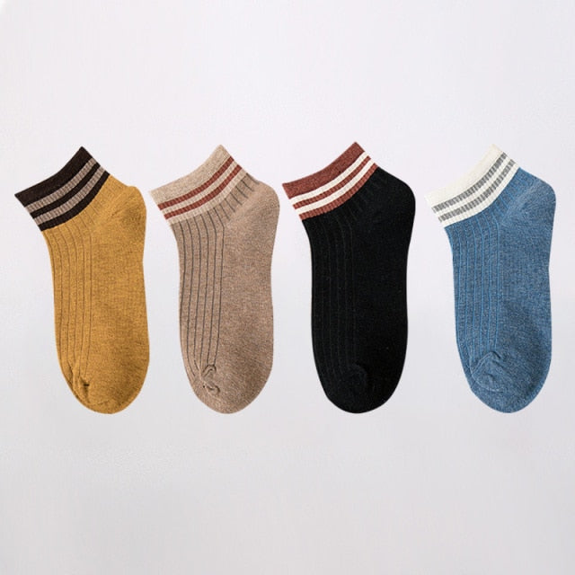 4 Pairs Lot Fashion Cotton Color Novelty Girls Funny Ankle Socks Pack-women's wear