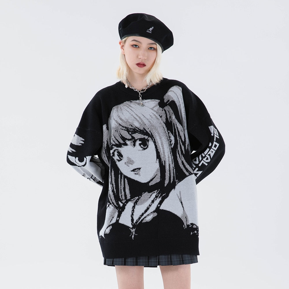 Knitted Harajuku Winter Clothes Women Oversized Sweaters Long Sleeve Top Gothic Fashion -women's wear