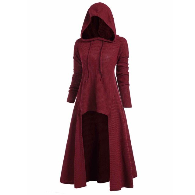 Hooded Dress Middle Ages Renaissance Halloween Hunter Archer Cosplay Costumes Vintage Medieval Carnival Party Vestido