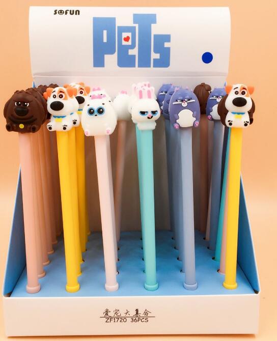3 pcs/lot The Party of Pets Gel Ink Pen Promotional Gift Stationery -Gadget