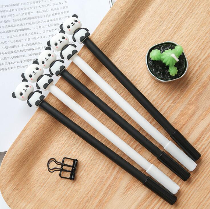 2 pcs/lot Cute Panda Animal Gel Pen Ink Pen Promotional Gift Stationery -Gadget